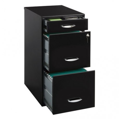 ARCHIVERO VERTICAL DE 3 GAVETAS SPACE SOLUTIONS 20225 COLOR NEGRO - Envío Gratuito