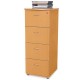 ARCHIVERO VERTICAL DE 4 GAVETAS LINEA ITALIA 304 COLOR MAPLE - Envío Gratuito