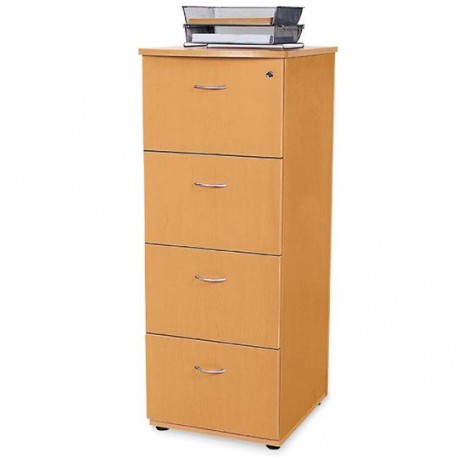 ARCHIVERO VERTICAL DE 4 GAVETAS LINEA ITALIA 304 COLOR MAPLE - Envío Gratuito