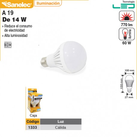 FOCO SANTUL TIPO LED DE PLASTICO 14 WATTS - Envío Gratuito