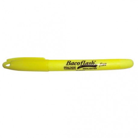 MARCATEXTOS RESALTADOR BACO BACOFLASH COLOR AMARILLO 1 PIEZA - Envío Gratuito