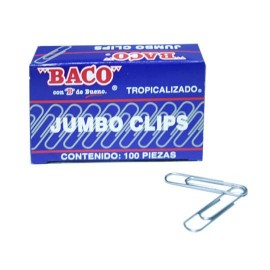 CLIP ESTANDAR BACO NUMERO JUMBO CAJA CON 100 CLIPS - Envío Gratuito