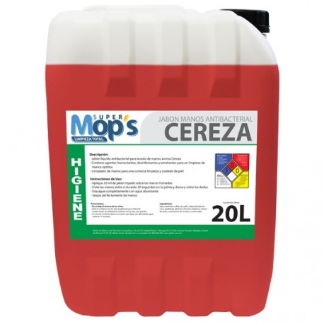 JABON LIQUIDO PARA MANOS MOP´S 20 LT CEREZA - Envío Gratuito