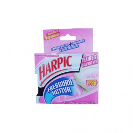 PASTILLA DESODORANTE CANASTILLA HARPIC 35 GR AROMA FLORAL - Envío Gratuito