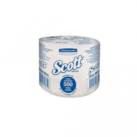 PAPEL HIGIENICO TRADICIONAL SCOTT 90570 DE 500 HOJAS DOBLES DE 10.1 X 8.8 CM COLCHON DE 40 ROLLOS - Envío Gratuito