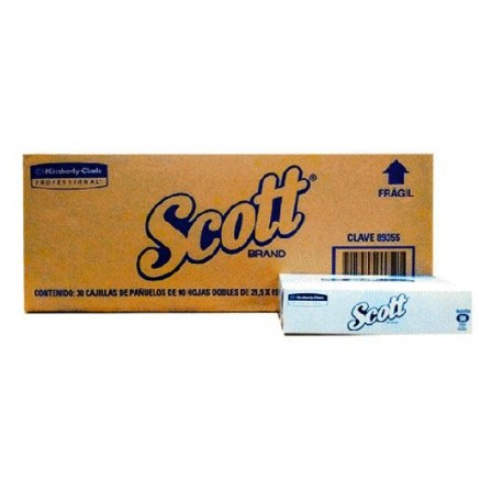 PAÑUELO FACIAL SCOTT 89355 DE 90 HOJAS DOBLES 30 CAJILLAS - Envío Gratuito