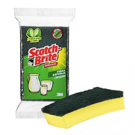 FIBRA ESPONJA SCOTCH-BRITE GRANDE DE USO DOMESTICO 1 PZA - Envío Gratuito