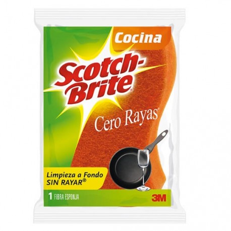 FIBRA ESPONJA CERO RAYAS SCOTCH-BRITE DE USO DOMESTICO 1 PZA - Envío Gratuito