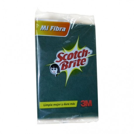 FIBRA VERDE SCOTCH-BRITE REGULAR DE USO DOMESTICO 1 PZA - Envío Gratuito