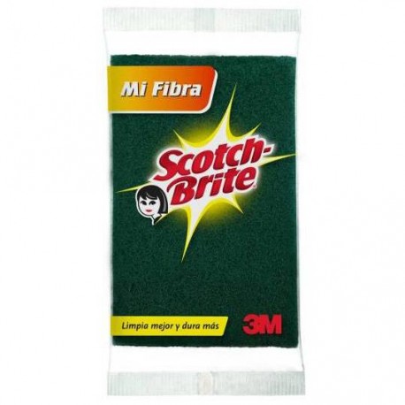 FIBRA VERDE POPULAR SCOTCH-BRITE DE USO DOMESTICO 1 PZA - Envío Gratuito