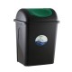 CESTO DE BASURA DE BALACIN DE PLASTICO SABLÓN COLOR VERDE TAMAÑO 30 X 23 X 43 CM PARA 17 L - Envío Gratuito