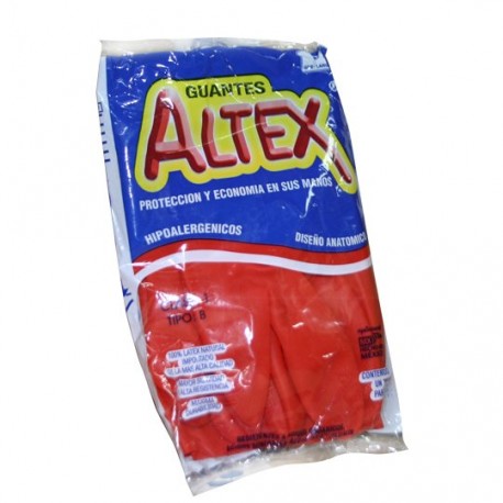 GUANTES DE HULE ALTEX DEL NUMERO 9 USO DOMESTICO COLOR ROJO 1 PZA - Envío Gratuito