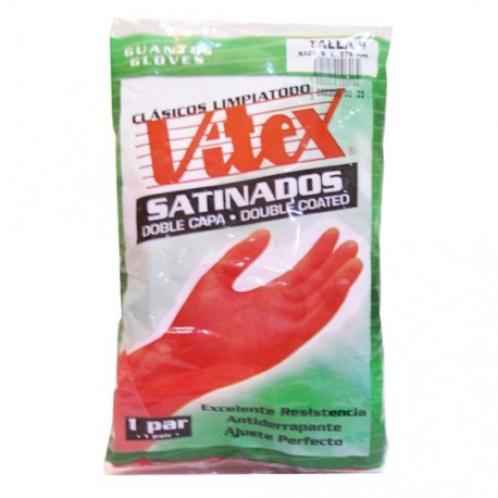GUANTES DE HULE VITEX DEL NUMERO 9 USO DOMESTICO COLOR ROJO 1 PZA - Envío Gratuito