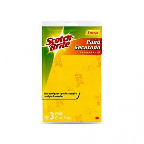 PAÑO MULTIUSOS SCOTCH BRITE MEDIDA 35CM X 20 CM PAQUETE C/3 PIEZAS - Envío Gratuito