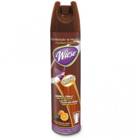 ABRILLANTADOR DE MUEBLES WIESE AROMA NARANJA TIPO AEROSOL 323 GR 1 PIEZA, - Envío Gratuito
