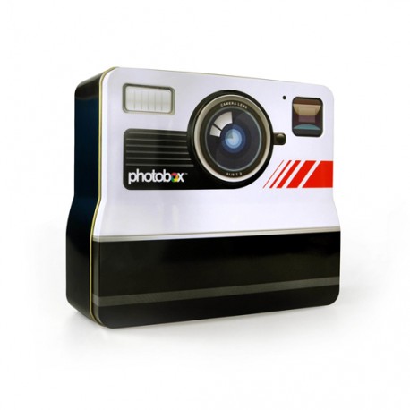 CONTENEDOR JUST MUSTARD EN FORMA DE CAMARA RETRO BLANCA - Envío Gratuito
