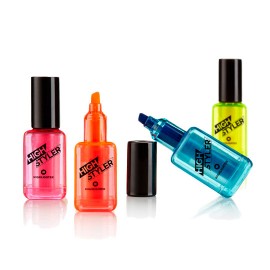 MARCATEXTOS EN FORMA DE BARNIZ DE UÑAS BASE AGUA JUST MUSTARD COLOR SURTIDO 4 PIEZAS - Envío Gratuito