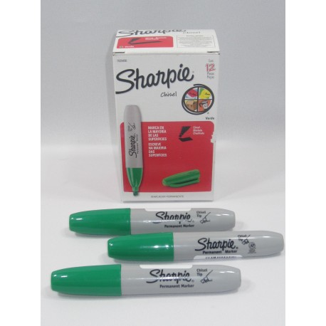 Marcador permanente sharpie chisel verde - Envío Gratuito