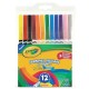 PLUMON SURTIDO CRAYOLA PLUMON DELGADO LAVABLE TIPO DE PUNTA FINA 12 PIEZAS - Envío Gratuito