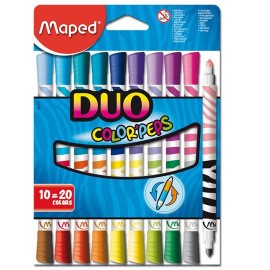 PLUMON SURTIDO MAPED DUO TIPO DE PUNTA MEDIANA 10 PIEZAS - Envío Gratuito