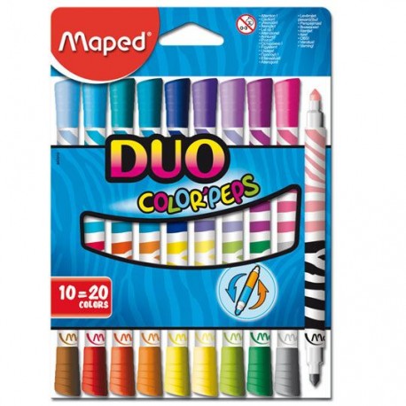 PLUMON SURTIDO MAPED DUO TIPO DE PUNTA MEDIANA 10 PIEZAS - Envío Gratuito